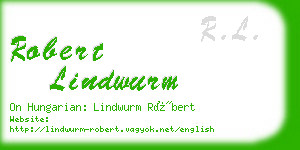 robert lindwurm business card